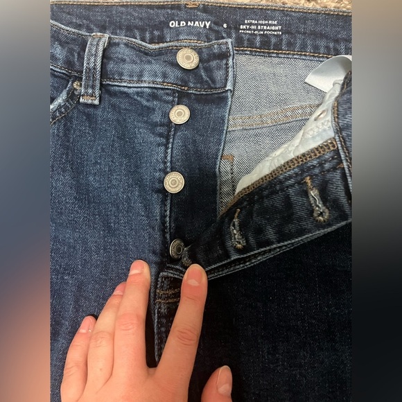 Old Navy Women's Blue Jeans Size 6 - Picture 4 of 7